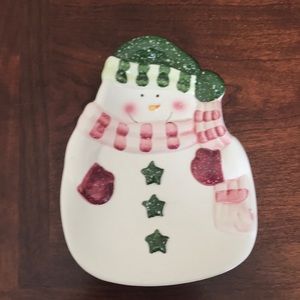 Snowman dish/plate.